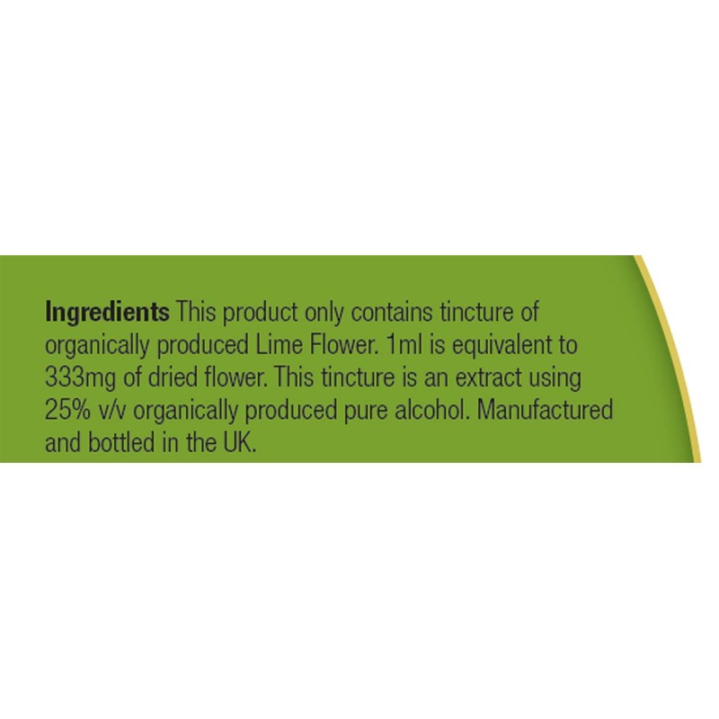 Organic Herbal Remedies 100 ml Linden Lime Flower Tincture