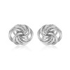 Tuscany Silver Women's Sterling Silver Knot Stud Earrings, Silver