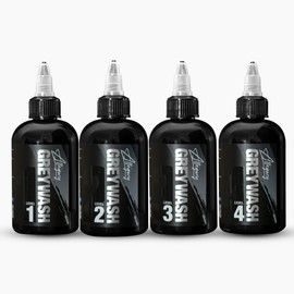 Allegory Greywash Tattoo Ink Set 4oz – Premium Professional-Grade Signature Greywash Shades for Smooth, Vegen Friendly, Crafted in The USA, Consistent Tattooing (Set of 4 Bottles)