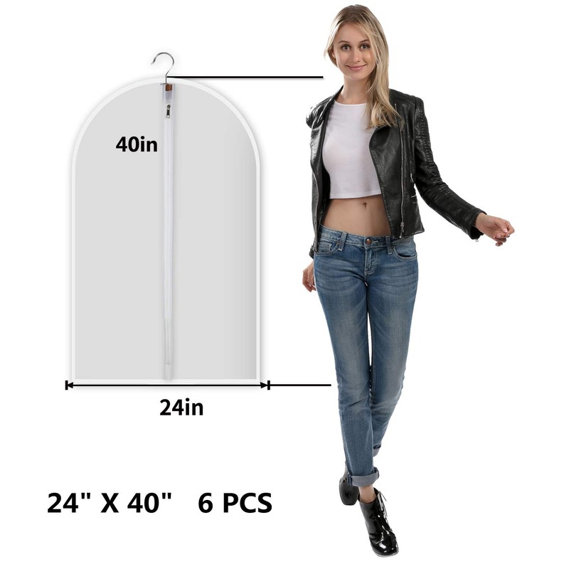 Mskitchen Garment Bags for Closet Storage Garment Covers Clear Clothes