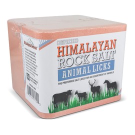 Himalayan Secrets Compressed Pink Salt Lick for Livestock and Wildlife Animals, Pure & Natural Feed Salt Block, Minerals & Trace Elements, No Additives, 11LB (5KG)
