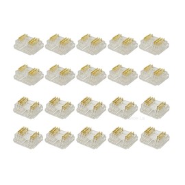Biantie La RGBW LED Strip Light Connectors - 5-Pin 12mm Solderless Clips for COB Tape Strip-to-Wire Joints (Pack of 20)