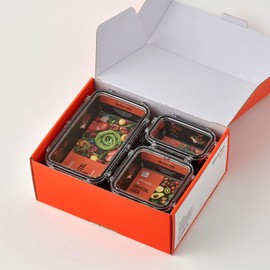 gotman Crystal Lock Airtight Food Storage Containers with Lids Set - Neo M | BPA-Free Microwave Safe Leak-Proof Stackable Flat Food Containers with Lids & Portion Containers (6 contancers + 6 Lids)