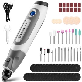Mini Cordless Rotary Tool:DEKOPRO 3.6V Rotary Tool Variable Speed Display with Type-C Charging, Power Rotary Tool with 70 Accessories for Sanding, Engraving, Polishing, Drilling, Cutting, DIY