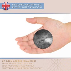 Destination Vinyl ltd Magnet for Refrigerator, Fridge BW - Cute Monsoon Dhole Fox Dog for Office, Cabinet and Whiteboard, Magnetic Stickers, 39279