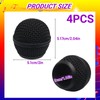 SOVNSG 4PCS Black Microphone Ball Head, Replacement Steel Mesh Grille