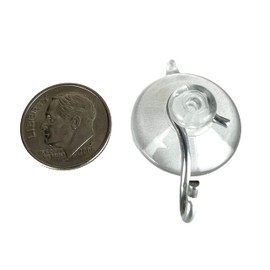 Wis-Sales 16-Pack Mini 3/4 inch (Made in Pennsylvania) Heavy Duty Suction Cup Hooks for Glass Windows. for Signs Holiday Ornaments Suncatchers (Holds ¼ Pound)