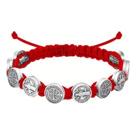 San Benito Pulsera Protección contra De Malas Vibras Energias Negativas Hechizos y MaleficiosCruz