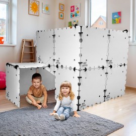 Build A Fort Kit - Cardboard Fort Building Kit - Endless Play for Ages 4 and Up - Build Incredible Indoor Forts, Mazes, Tunnels, and More - Durable, Reusable, and Recyclable