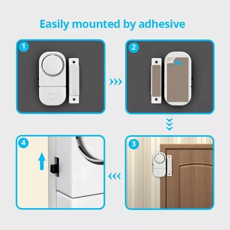 Sensor Para Puertas, Alarma Fuerte 5 Piezas Para Casa