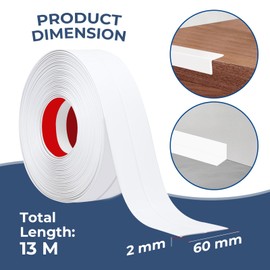 2.4 in x42.7 FT Wall Corner Protector Moulding Trim Peel and Stick