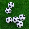 Miss-shop Small Mini Table Football Balls, Pack of 6 Black