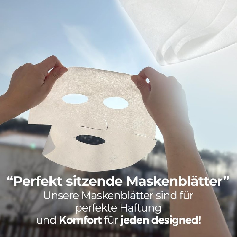 BEAULIVERY Cloth Mask 6 Pieces with Hyaluronic Acid, Sets of