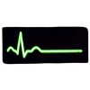 Unbranded PARAMEDIC HEART RATE LINE 3D GLOW BLACK PVC TACTICAL