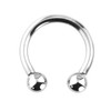 Forbidden Body Jewelry 16g 8mm Solid Titanium Internally Threaded Horseshoe