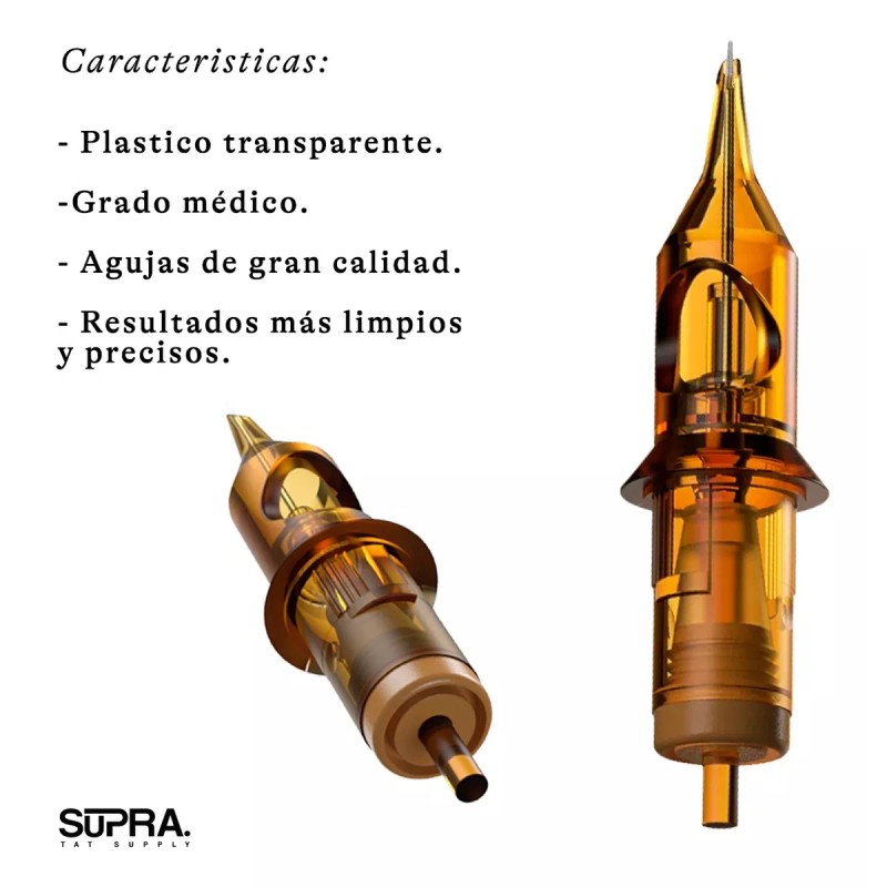 Supra Cartucho Agujas Para Tatuar Supra Rl Calibre 12 De