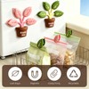 2Pcs Cute Chip Clips, Green Plant Shape Magnetic Chip Clips,
