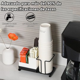 EMAGIE Estación de Café Organizador - Versátil Organizador de Barra de Café para la Cocina, Alinear y Mejorar tu Espacio de Preparación de Bebidas Calientes