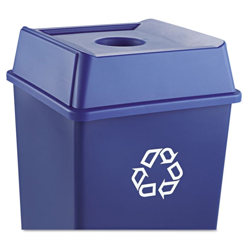 Rubbermaid Commercial 2791BLU Untouchable Bottle and Can Recycling Lid -