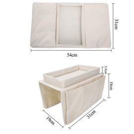 Sofa Armrest Tray Sofa Caddy Armchair Remote Control Holder Sofa Couch Caddy Pocket Organizer TV Organizer Sofa Organizer Bed Caddy with 6 Pockets For Magazine Phone TV Remote Game Controller Glasses