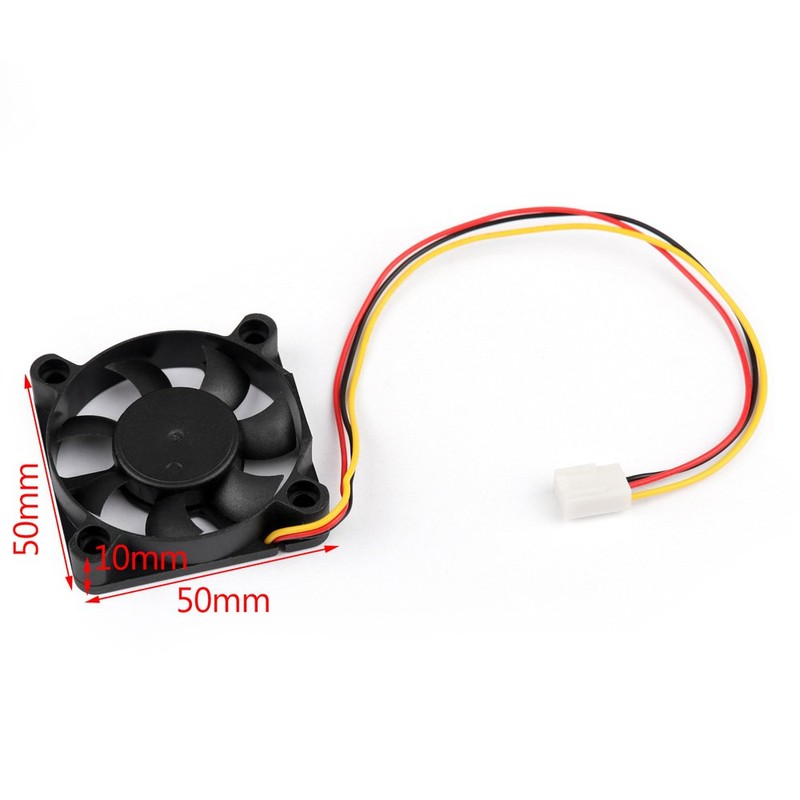 axGear Fan 50x50x10mm 5x5x1cm Mini Small Fan 3Pin Power 5V