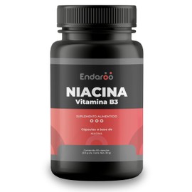 ENDAROO | Niacina 500 mg | Suplemento para Sistema Nervioso y Metabolismo | 60 Cápsulas