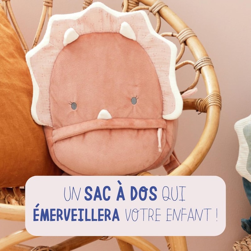 NOUKIE'S - Backpack - Veloudoux - Popsie le Triceratops -