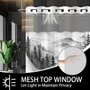 Forest Hookless Shower Curtain with Snap in Liner, Nature Mountain