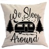 We Sleep Around Pillow Covers for Camper Throw Pillowcases Removable