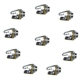 GDQLCNXB 3.5mm Stereo 3-Pole (3-Pin) TRS Plug Jack Socket Adapter Cables Connectors - 10 Pcs