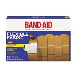 BAND-AID® JOJ4444 FLEXIBLE FABRIC ADHESIVE BANDAGES,1 X 3, 100/BOX **Full Carton Of:12 BX **