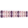 Flower Press on Nails Short Square Fake Nails Fake Nails