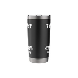 That's My Grandson Football Nanny Of A Football Player Nanny Stainless Steel Insulated Tumbler