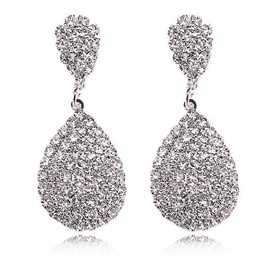 Rhinestone Earrings for Women Bridal Earrings Long Crystal Wedding Earrings Bachelorette Gifts for Bride
