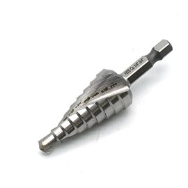 TEMO M35 Cobalt Spiral Flute Type Step Drill, 9 Size 1/4 Inch To 3/4 Inch, 1/4 Inch Hex Shank