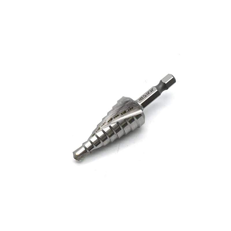 TEMO M35 Cobalt Spiral Flute Type Step Drill, 9 Size