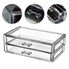 Sunydog Clear Acrylic Makeup Storage Box with 2 Drawers, Desk