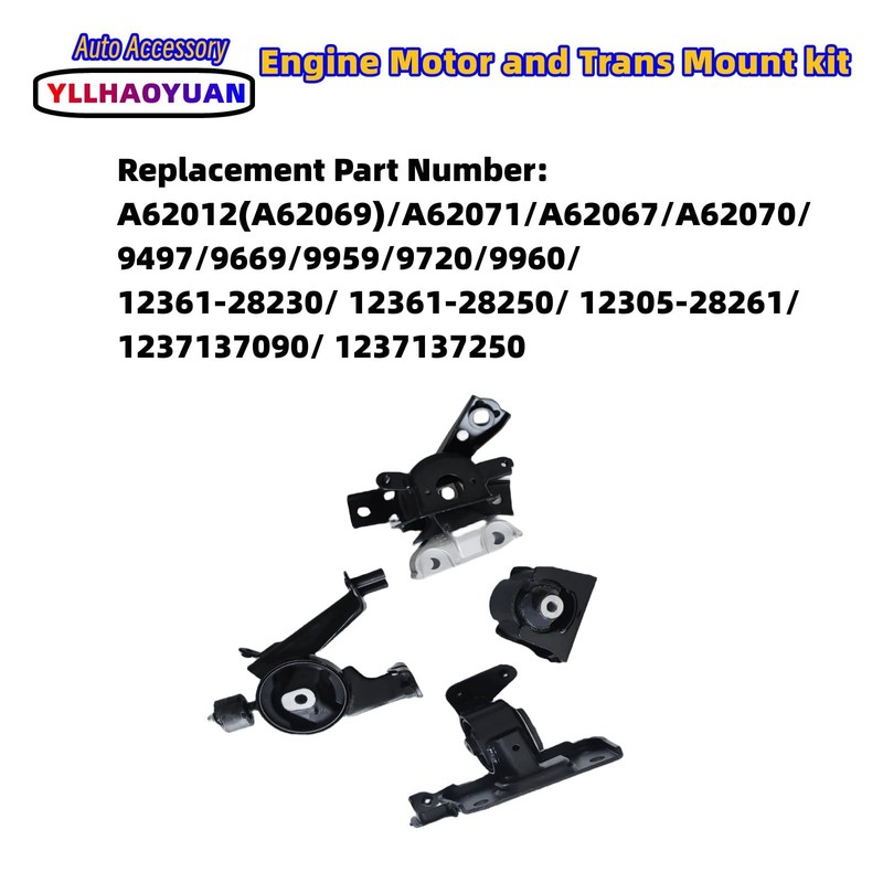 Yllhaoyuan Engine Motor Mount Set 4Pcs Fits for 2008 2009