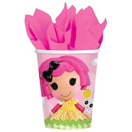Adorable Lalaloopsy Paper Cups Birthday Party Drinkware (8 Pack), Pink, 9 oz..