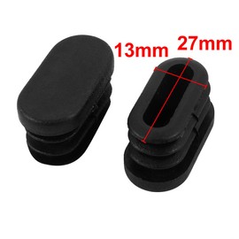 uxcell 30mmx15mm Plastic Non Slip Oval Chair Table Leg Protectors Cap Tube Insert 6pcs