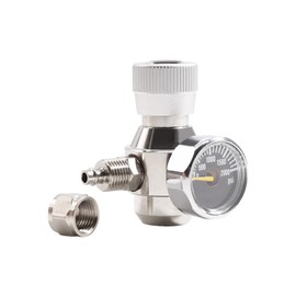 Aquarium Regulator CO2 Regulator 2000psi Pressure Gauge for 6mm Suction Tube 3/8-24UNF