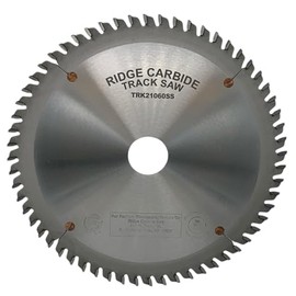 Ridge Carbide 210mm 60T, Track Saw Blade Compatible with Festool TS75, Triple Chip Grind (TCG),-2° Hook, 30mm Bore, Plate Thickness 1.8mm, Thin Kerf (2.4mm) M5 for Cutting Non-Ferrous Materials