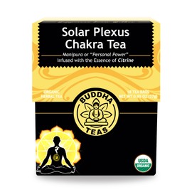 Buddha Teas - Solar Plexus Chakra Tea - Organic Herbal Tea - For Personal Power - With Rosemary, Ginger, Orange Peel & Citrine Essence - 100% Kosher & Non-GMO - 18 Tea Bags (Pack of 1)