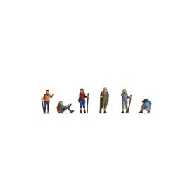 Noch® Pellegrini, Set di Personaggi per modellismo, 6 Pezzi H0 Colorati a Mano per Regali, Fai da Te e Fai da Te