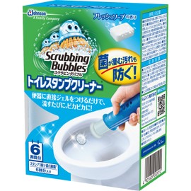 Scrubbing Bubbles Toilet Cleaner, Toilet Stamp Cleaner, Fresh Soap Scent, Dispenser (1 Handle + 1 Replacement), Enough for 6 Stamps, 1.3 oz (38 g)