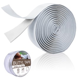 EDSRDRUS Professional Grade Double Side Butyl Tape, Black White 3/4 Inch x 6.9 Feet RV Sealant Tape,1/8 Inch Extra Thick for Leak Proof RV Repair Window Door and EDPM Rubber Roof Patching