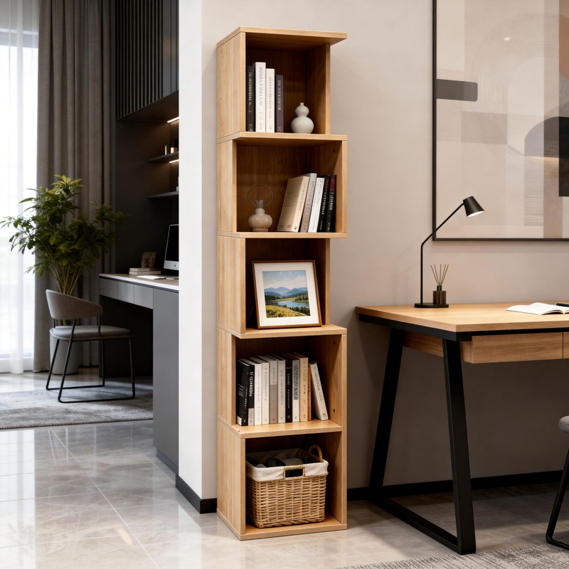 Enjoy Smart 5 Cube Bookshelf, Freestanding 5 Tier Open Display
