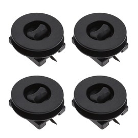 EMSea 4Pcs Car Mat Retainer Carpet Anti-Slip Buckle Twist Plastic Clip Fixing Mounting Black Dual Layer Retainer Clamps Holders