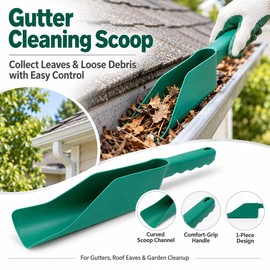 Gutter Cleaning Scoop for Debris Removal – Flex-Fit Garden Tool for Leaves, Dirt, Roof Eaves & Outdoor Cleanup