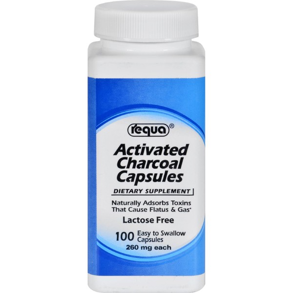 Requa Activated Charcoal Capsules 100 ea (Pack of 2)